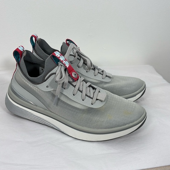 Bala Twelves Comfort Sneaker Shoe Size 8 Grey Red Nurse Work Lace Up Supportive - Picture 1 of 11